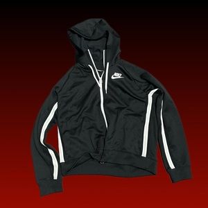 Nike zip up track jacket with hood